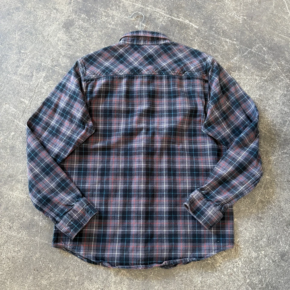 Camisa de Franela Nixon Para Hombres M Gris Lewis A Cuadros Exterior Pesada Manga Larga Abotonada Foto 4 de 4