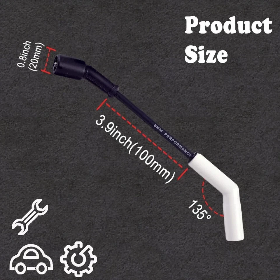 Juego de cables de bujía para Accel 9070C LS3 LS4 LS7 Ceramic Boot Extreme Foto 3 de 4