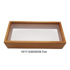 Wood Shadow Box Frame Plexiglass Storage Box Double Sided Clear Picture Frame