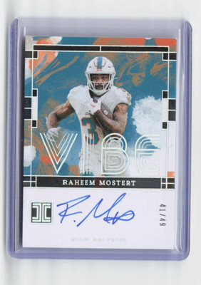 2024 Impeccable Updates Raheem Mostert Vibe Signatures Silver /49 Auto Dolphins!