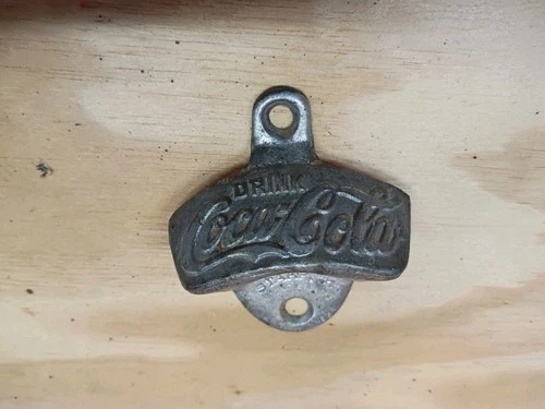 Coca Cola Starr X USA Vintage Cast Metal Drink Wall Mount Bottle Opener Decor
