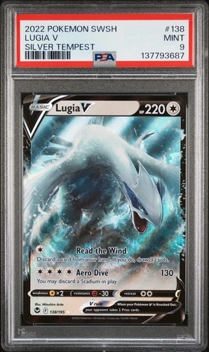 2022 POKEMON SWORD & SHIELD SILVER TEMPEST #138 LUGIA V PSA 9