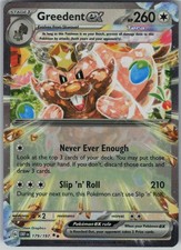 Greedent ex NM 179/197 Holo Obsidian Flames Pokemon Double Rare