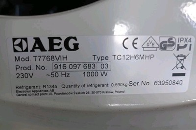  TrocknerAEG T7768VIH Lavamat Protex Plus 8 Kg A+++ Leistungsekeltronik