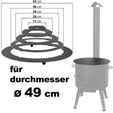 Ø48-52 cm Adapter - Ringe für Eintopfofen Utschak Herdplatte Adaptierung Kazan
