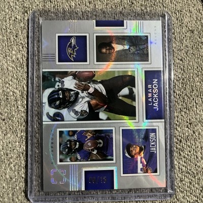 2025 Panini Photogenic Lamar Jackson Scrapbook Silver / 15 Insert Ravens 06/15
