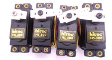 Hitec HS-300 STANDARD Servos + horns quantity of 4 all working fine