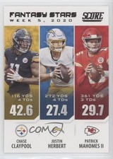 2021 Score Fantasy Stars Chase Claypool Justin Herbert Patrick Mahomes II 0b67
