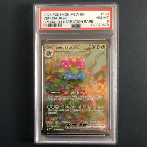 Venusaur ex 198/165 PSA 8 Pokemon Card S&V MEW 151 Set Illustration Rare