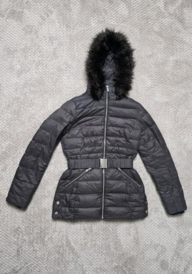 Phase Eight Hope High Shine Down Puffer Jacket Black Size UK 8
