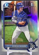2022 Bowman Draft #BDC-9 Dominic Keegan TB Rays 1st Bowman Chrome Refractor