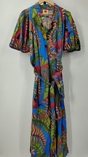 Farm Rio Women Totally Tuiuiu Maxi Dress Basic Sleeved S
