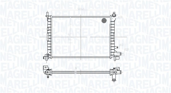 Radiateur moteur Ford Mazda 1.3 Magneti Marelli 1001856 contre les fuites