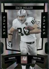 2010 Donruss Elite - Zach Miller #72 Status Black Die-Cut /24
