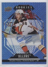 2022-23 Upper Deck Allure Rookies Blue Line 14/35 Brayden Tracey #111 Auto ba4