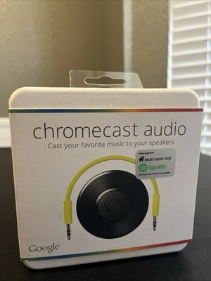 Google Chromecast Audio Media Streamer Black  Brand New Sealed - RUX-J42