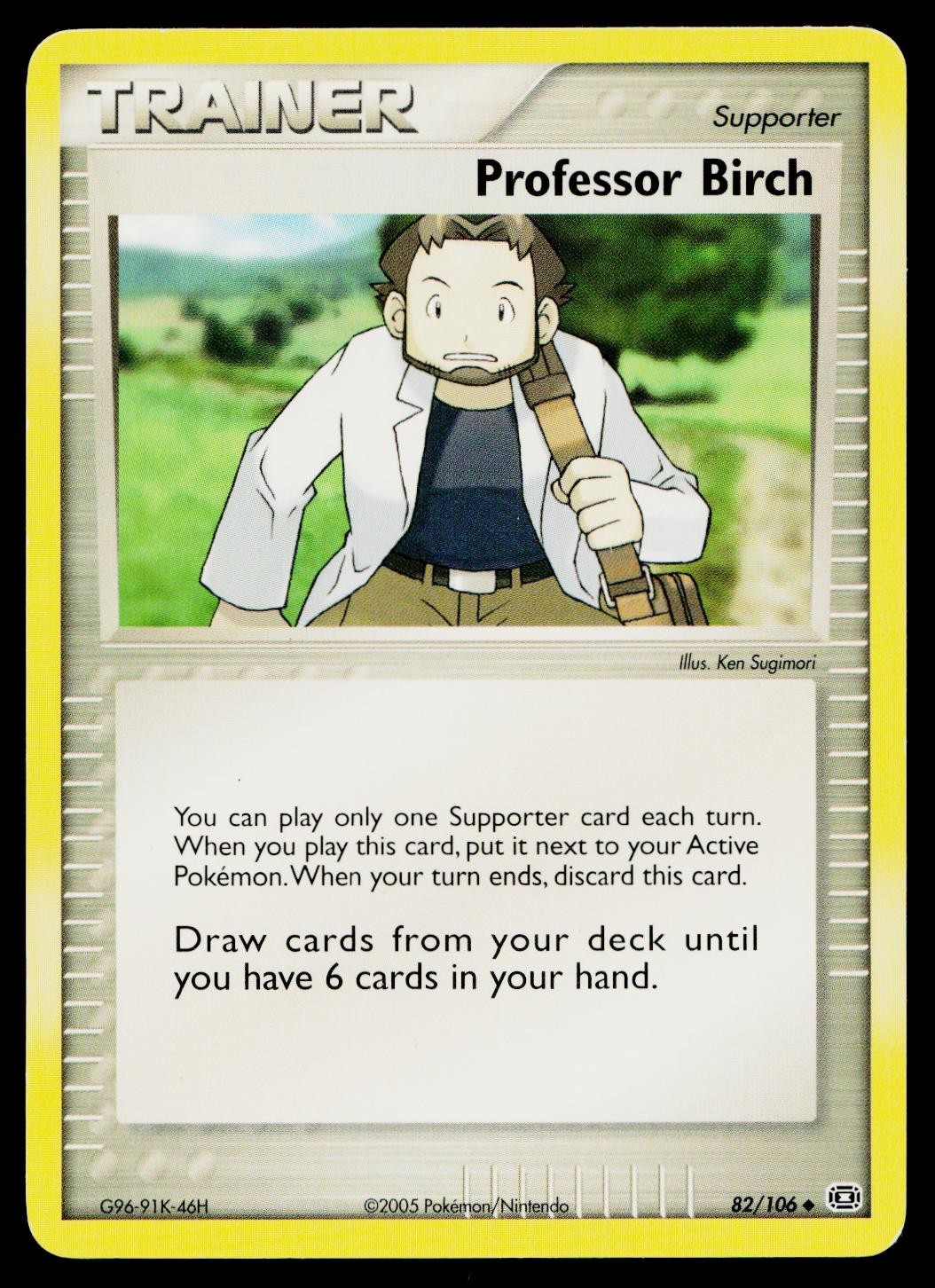 Professor Birch 82/106 Uncommon Emerald Pokemon Moderately Played