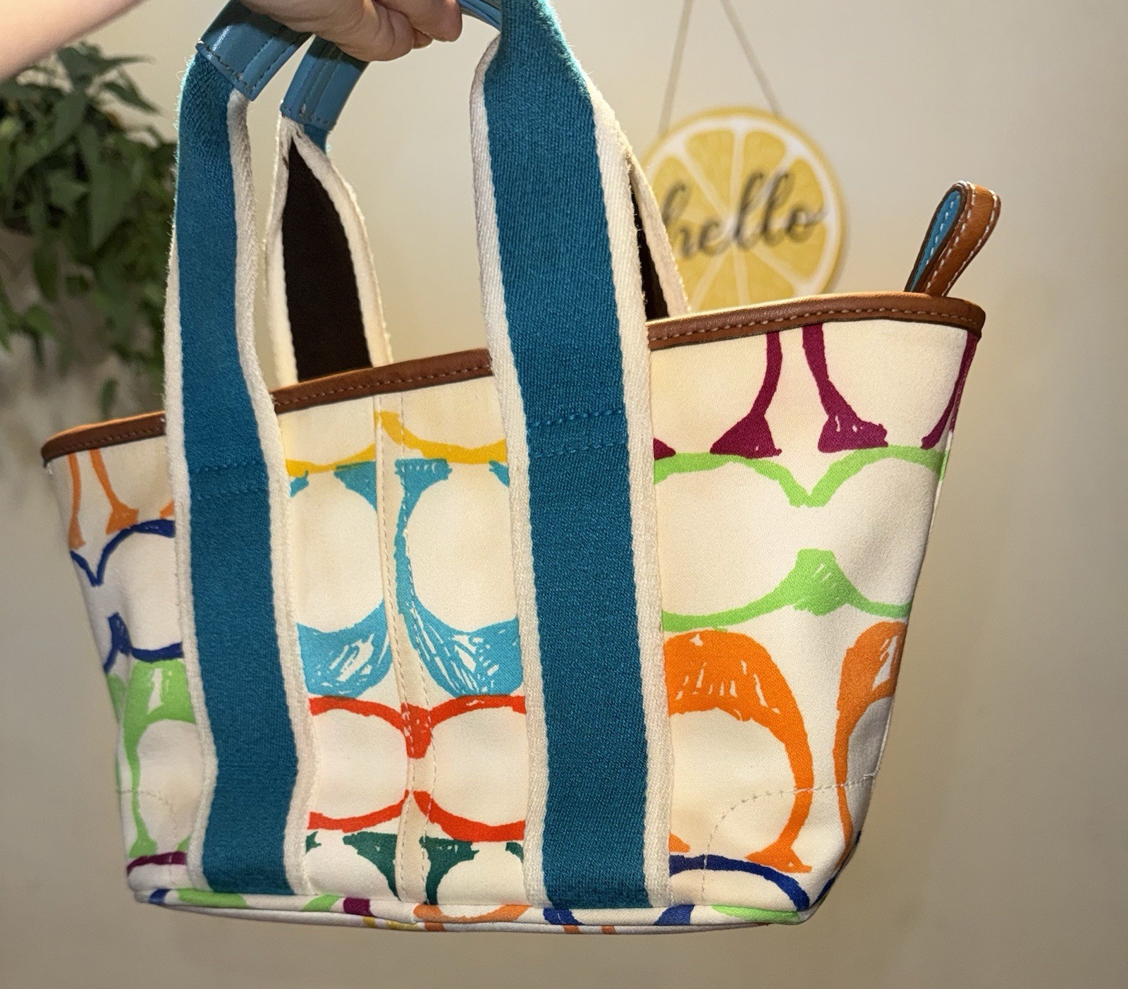 Coach 2004 Scribble Mini Hampton Tote Handbag Vin… - image 5