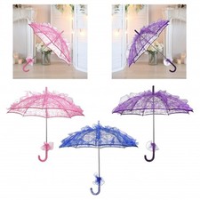 60cm Folding Wedding Lace Parasol Umbrella for Carnivals Elegant Photo Props
