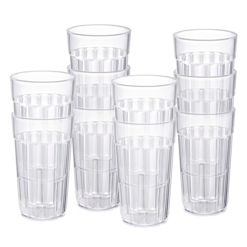 10 oz Small Drinking GlassesBPA Free CupsUnbreakable Plastic TumblersSet o