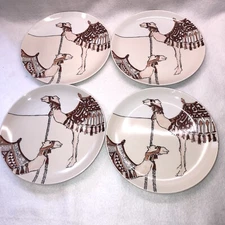 Georges Briard Fine China CAMEL Salad Plates 7 1/2 Inches Set of 4 Discontinued