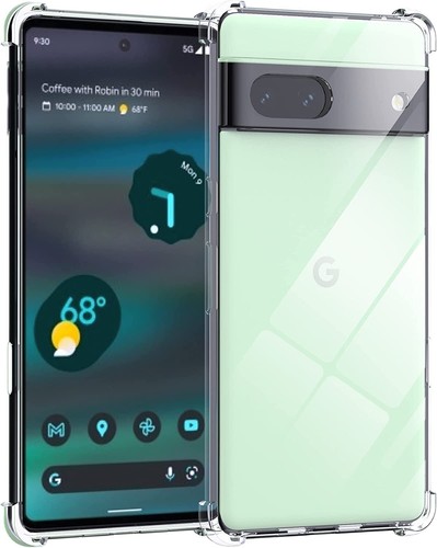 For Google Pixel 6a Case Clear Shockproof Cover & 2X Glass Screen Protector - Picture 11 of 12
