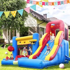 Commercial 8-In-1 Large PVC Inflantable Bounce House Jumper Golf Area for Kids