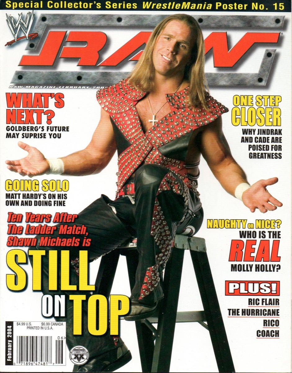 Shawn Michaels February 2004 WWE RAW Wrestling Magazine Steve