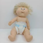Vintage Cabbage Patch Doll 1987 Blonde Boy with Diaper Blue Eyes READ DESCRIP..