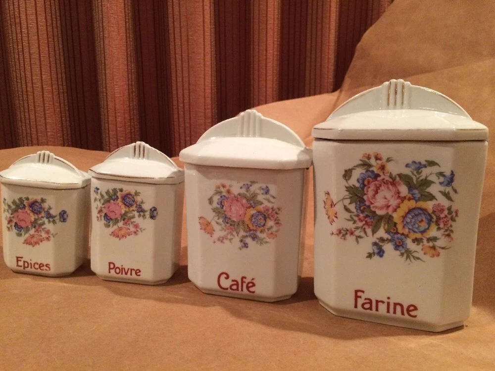 Vntage Franch Ceramic Canister Set