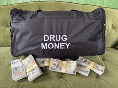 Drug Money Duffle Bag - Great Travel Bag- Gym or School Bag