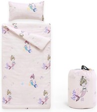 Wake In Cloud - Sleeping Bag Zippered, Nap Mat with Matching Pillow Mermaids