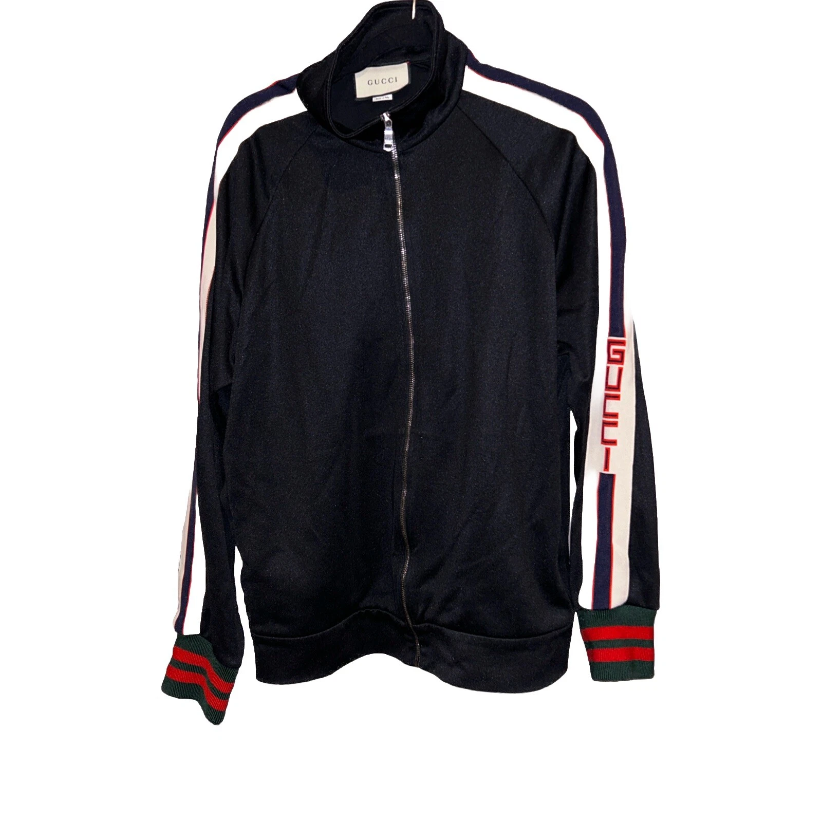 Giacca Gucci nera uomo maglia tecnica zip XL