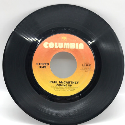 PAUL McCARTNEY / & WINGS {Pop Rock 45} COMING UP / COMING UP (Live) & LUNCH BOX