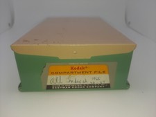 Vintage KODAK KODASLIDE 35mm Kodachrome Slide Compartment File Metal Plastic Box