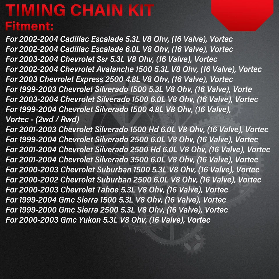 M295 Standard Volume Oil Pump Timing Chain for Chevy Silverado 1500 4.8 5.3 6.0L — 第 2/4 张图片