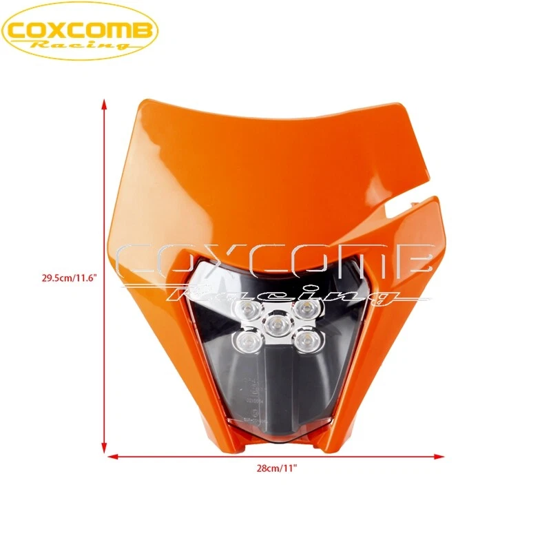 Carenado de lámpara de faros LED para motocicleta Kawasaki KX KLX KLR Suzuki DR Honda CR Foto 3 de 4