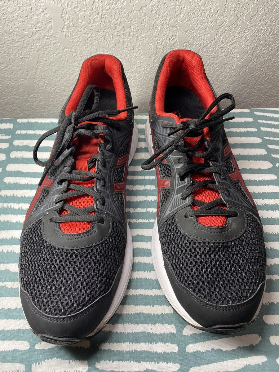 Asics Mens Jolt 2 Running Shoes 1011A167 Red/Black Lace Up  display picture 1