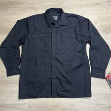 Tru-Spec 24-7 Series Ultralight Uniform Shirt L/S Black 1051005 Mens Large NWT