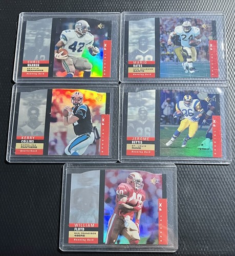 1995 UD SP Football Special F/X Red Die-Cut Holoview Complete 40-Card Holo Set - Picture 6 of 17