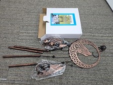 VP Home Tribal Wolf Wind Chime Dream Catcher Rustic Copper WC608 Outdoor