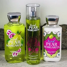 3 pc Bath & Body Works ICED PEAR MARGARITA Fragrance Mist Shower Gel lotion Set