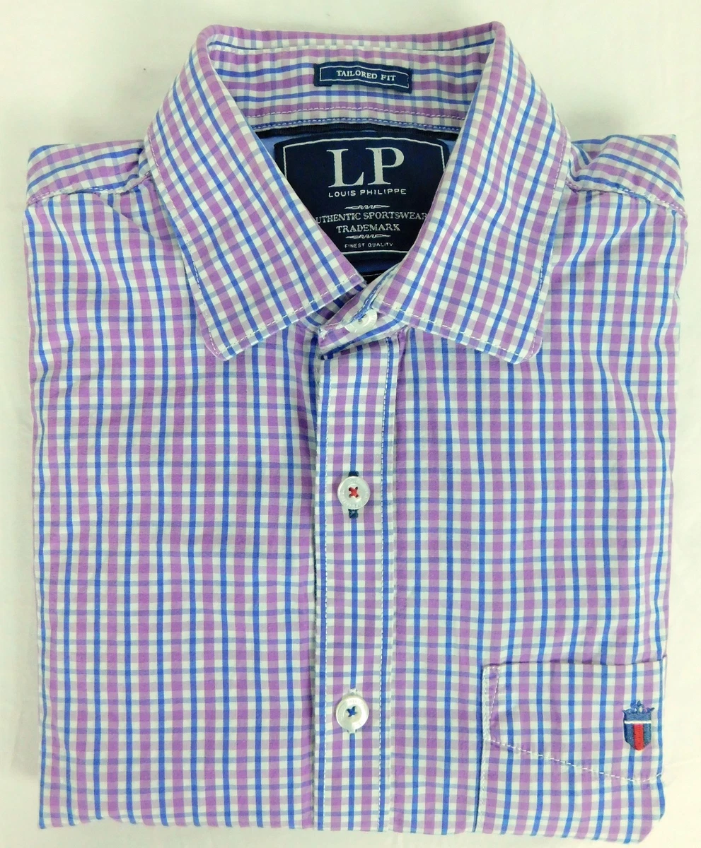 Louis Philippe Sport Men Checkered Casual Blue Shirt - Buy Louis