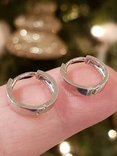 14k Solid Gold   2 mm Square Tube Huggies Earrings   Tubular Polished Square