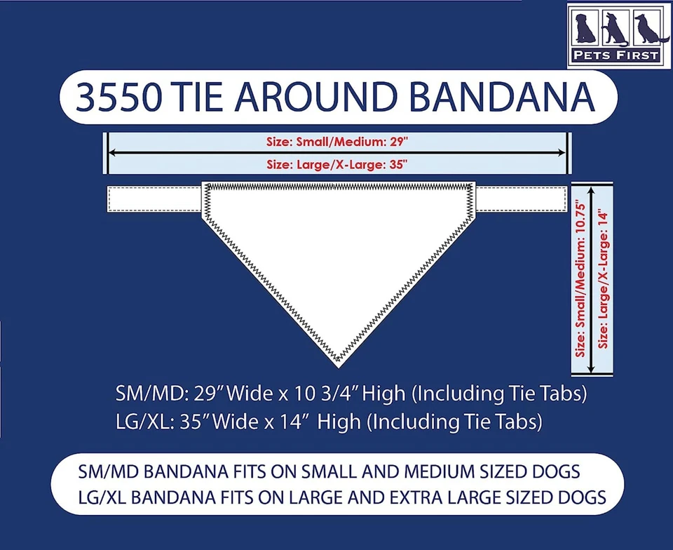 Pets First NCAA Dog Bandana & Cat Bandana The Ultimate Tie Around Bandana - Image 2 of 2