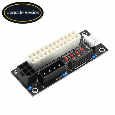 4 in 1 Molex 4Pin/SATA/ATX 6Pin/4Pin Dual PSU Multiple Power Supply Adapter