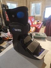 UNITED ORTHO Short Air Cam Walker Fracture Boot Black Fits Left / Right Small S
