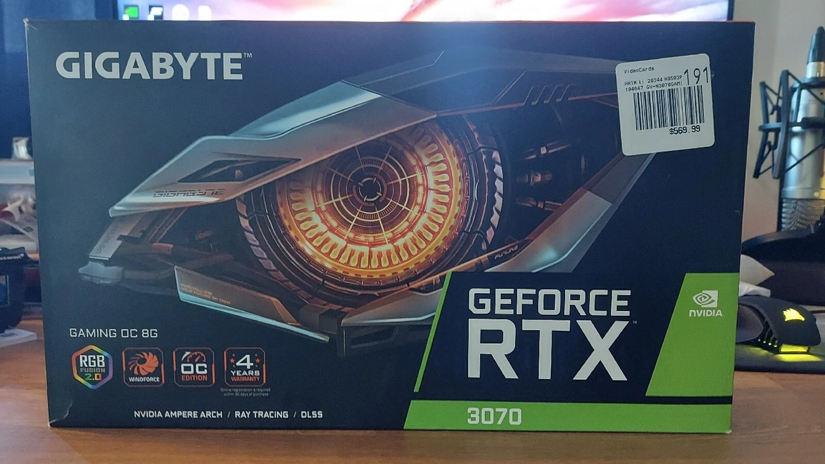 GIGABYTE GeForce RTX 3070 GAMING OC 8G GDDR6 Graphics Card - GV