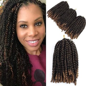 Mirror 8 3packs Spring Twist Ombre Crochet Braids Hair Synthetic