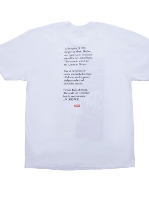 トップス Supreme Scarface Split Tee Supreme Scarface Split Tee Heather Grey Size M FW17 T-Shirt